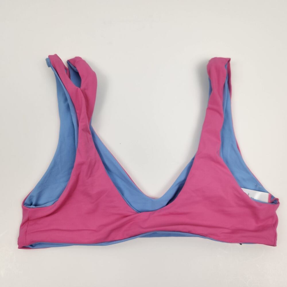 L*Space One Wave Reversible Bikini Top in Blue Pink Size Medium NWT - Picture 4 of 6